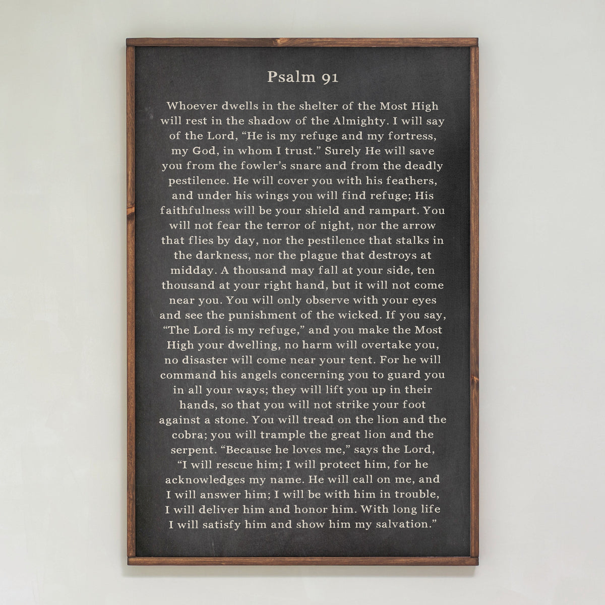 Psalm 91 | Framed Wooden Art