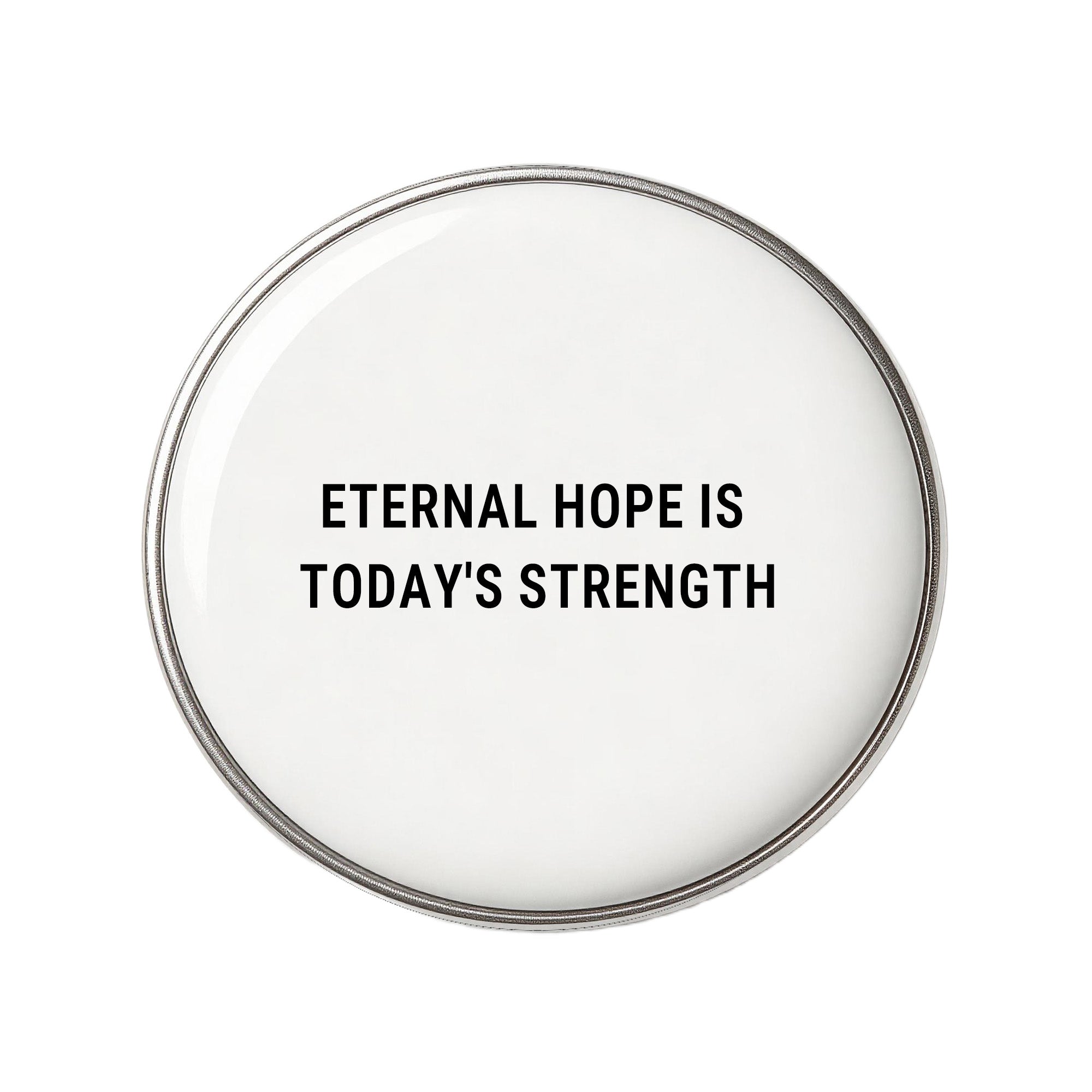 Eternal Hope Is Today's Strength - Faith-Inspired Statement Badge