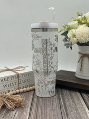 Religious Engraved Bible Tumbler With Handle 30oz