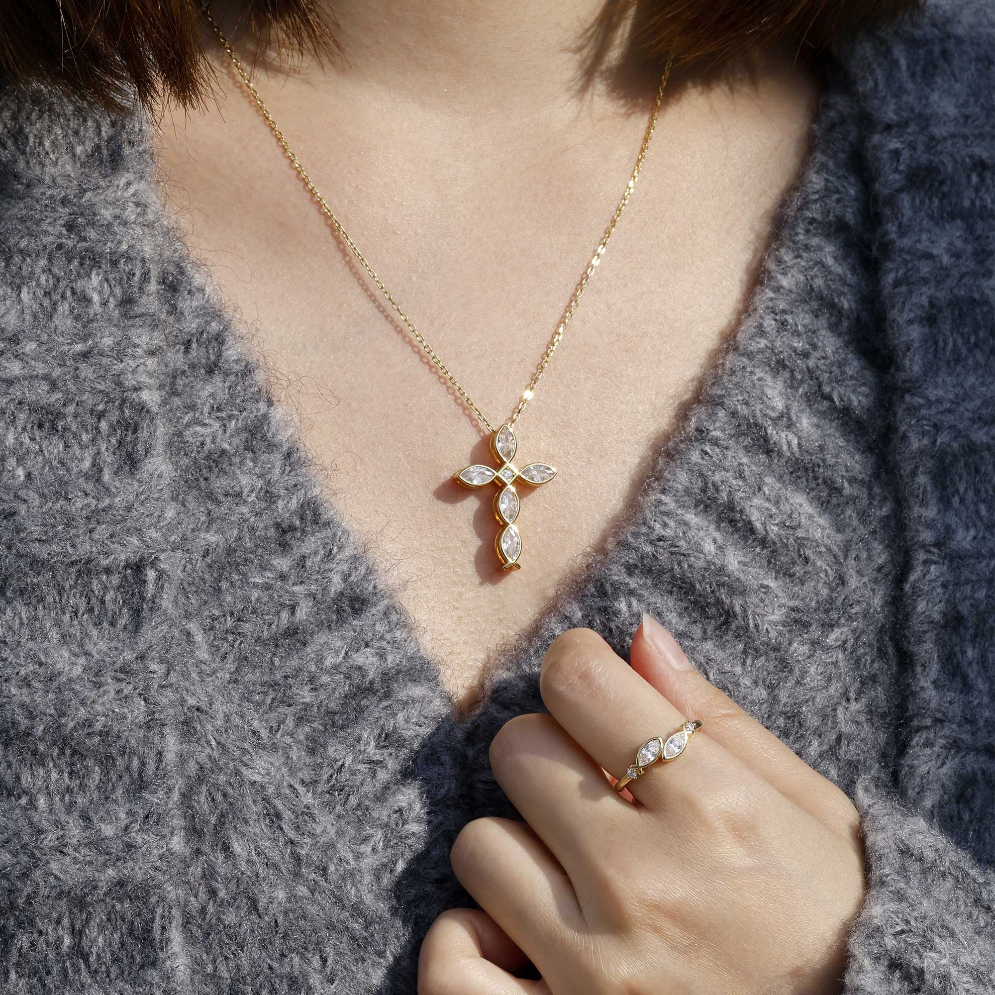 Together in Faith' Jesus Fish Toi Et Moi Promise Ring