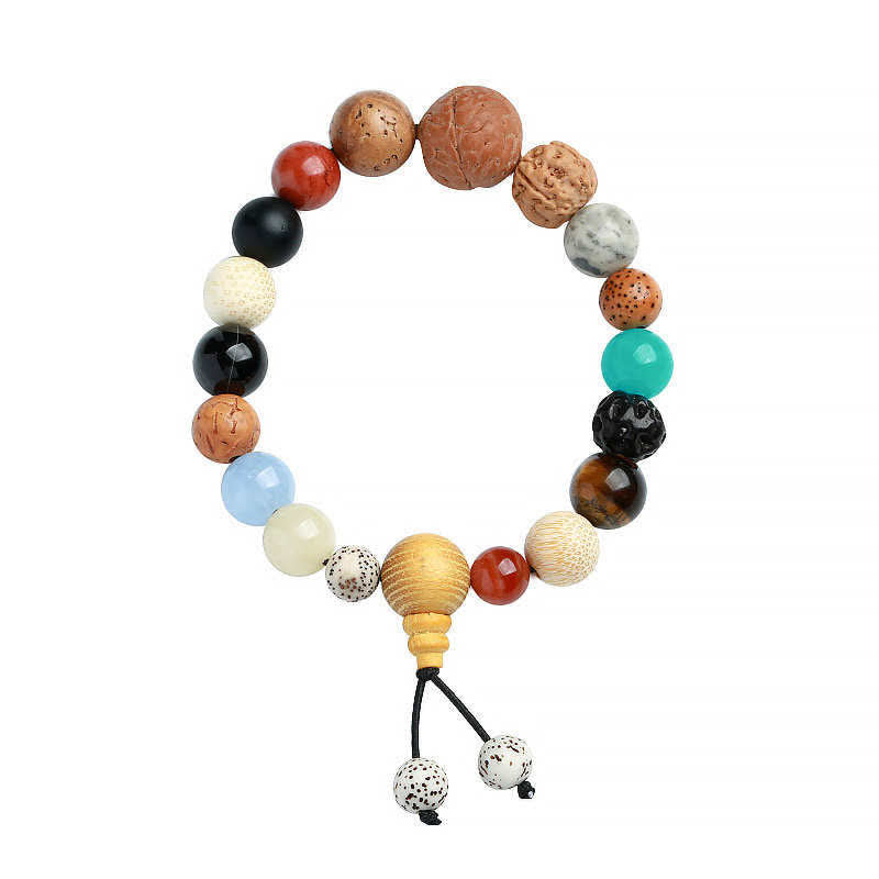 Faith Nova Bodhi Seed Agate Wisdom Harmony Wrist Mala Bracelet