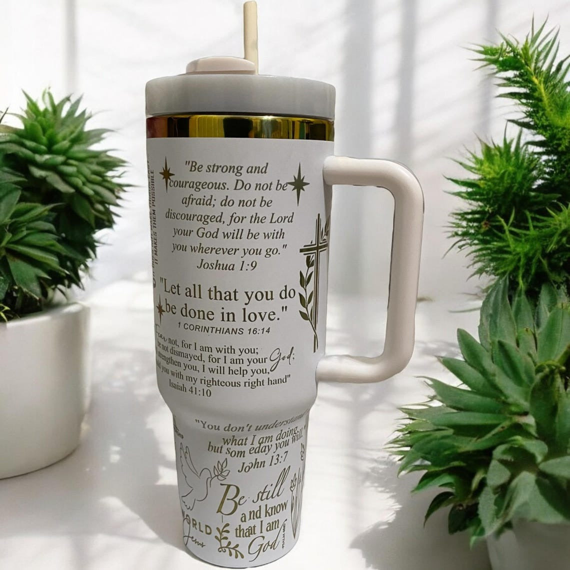 Jesus Tumbler With Handle 30oz