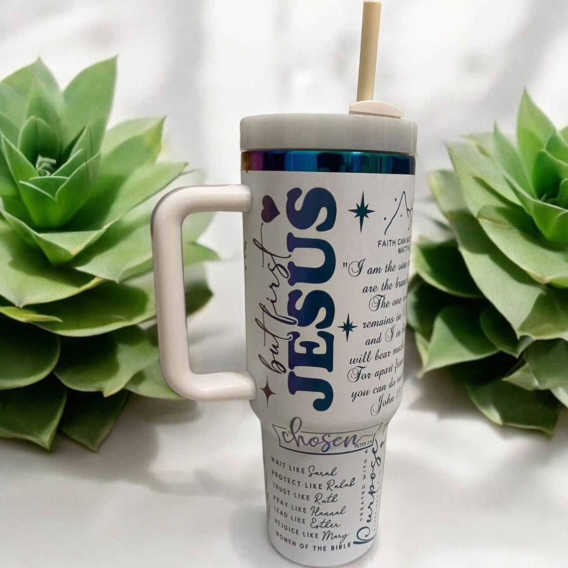 Jesus Tumbler With Handle 30oz
