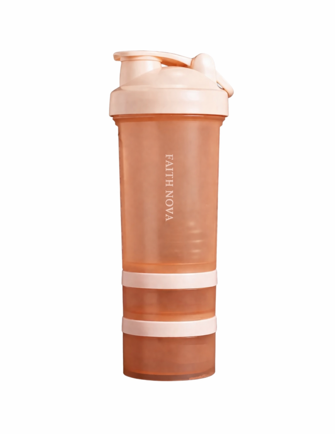 16oz Faith Nova All In One Shaker Bottle With Storage Compartments - Orange