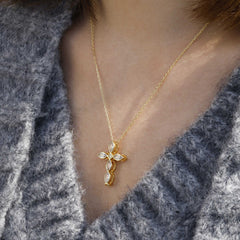 Sacred Jesus Fish Cross Pendant Necklace