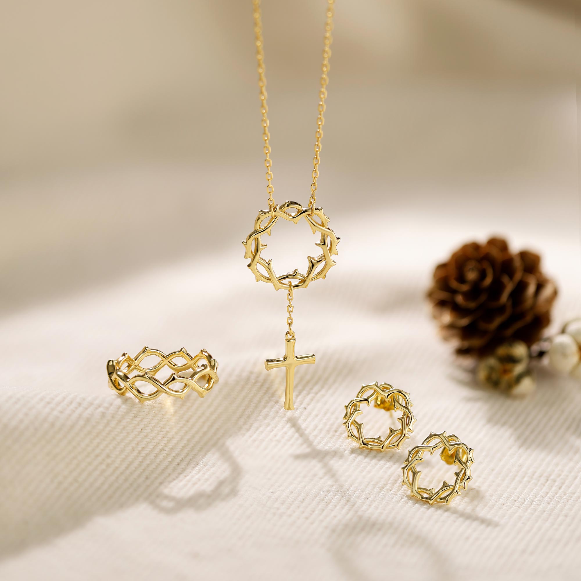 Gold Vermeil Crown of Thorns Ring