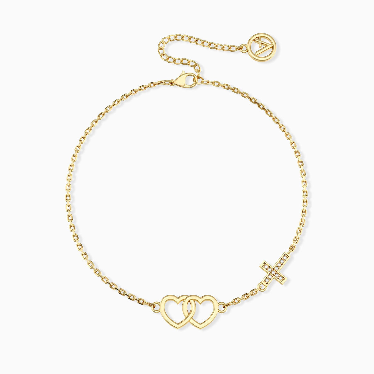 Interlocking Heart to Heart Bracelet