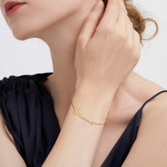 Hollow Cross Chain Bracelet