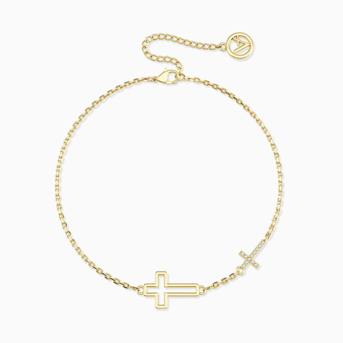 Hollow Cross Chain Bracelet