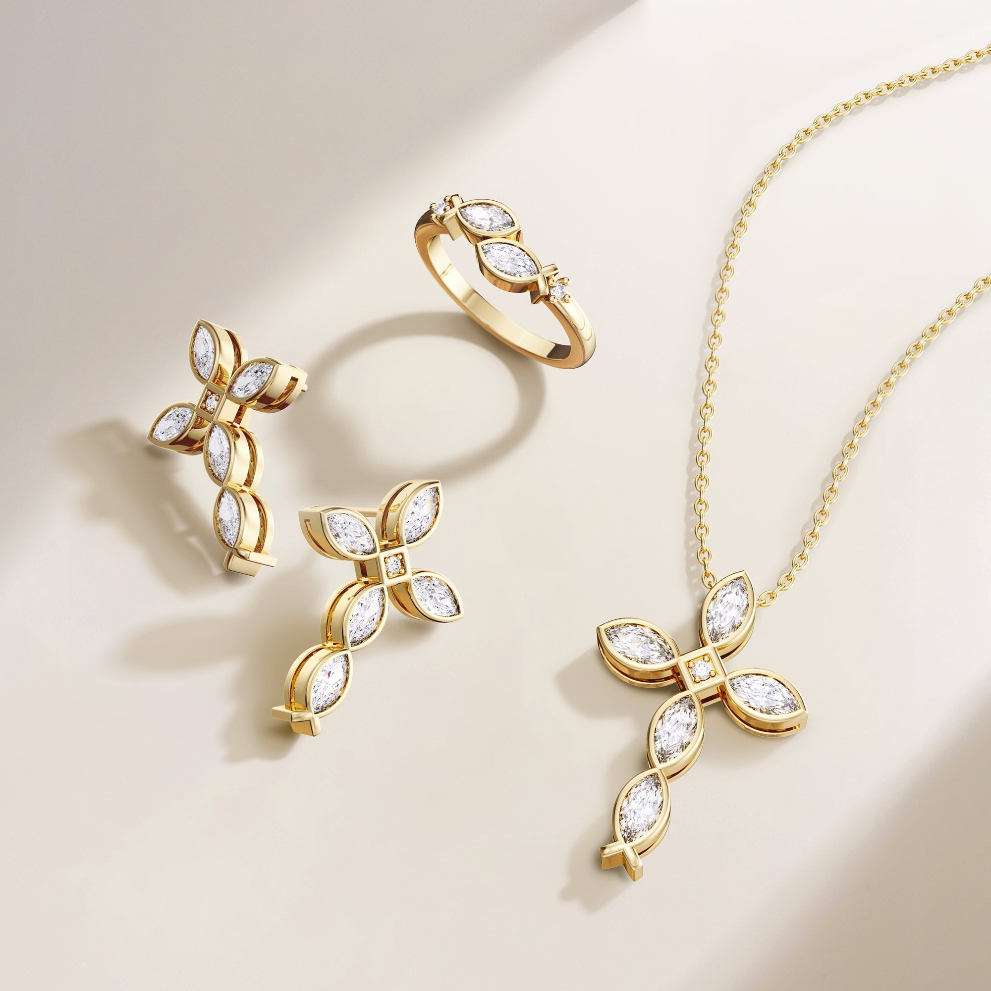 Sacred Jesus Fish Cross Earrings