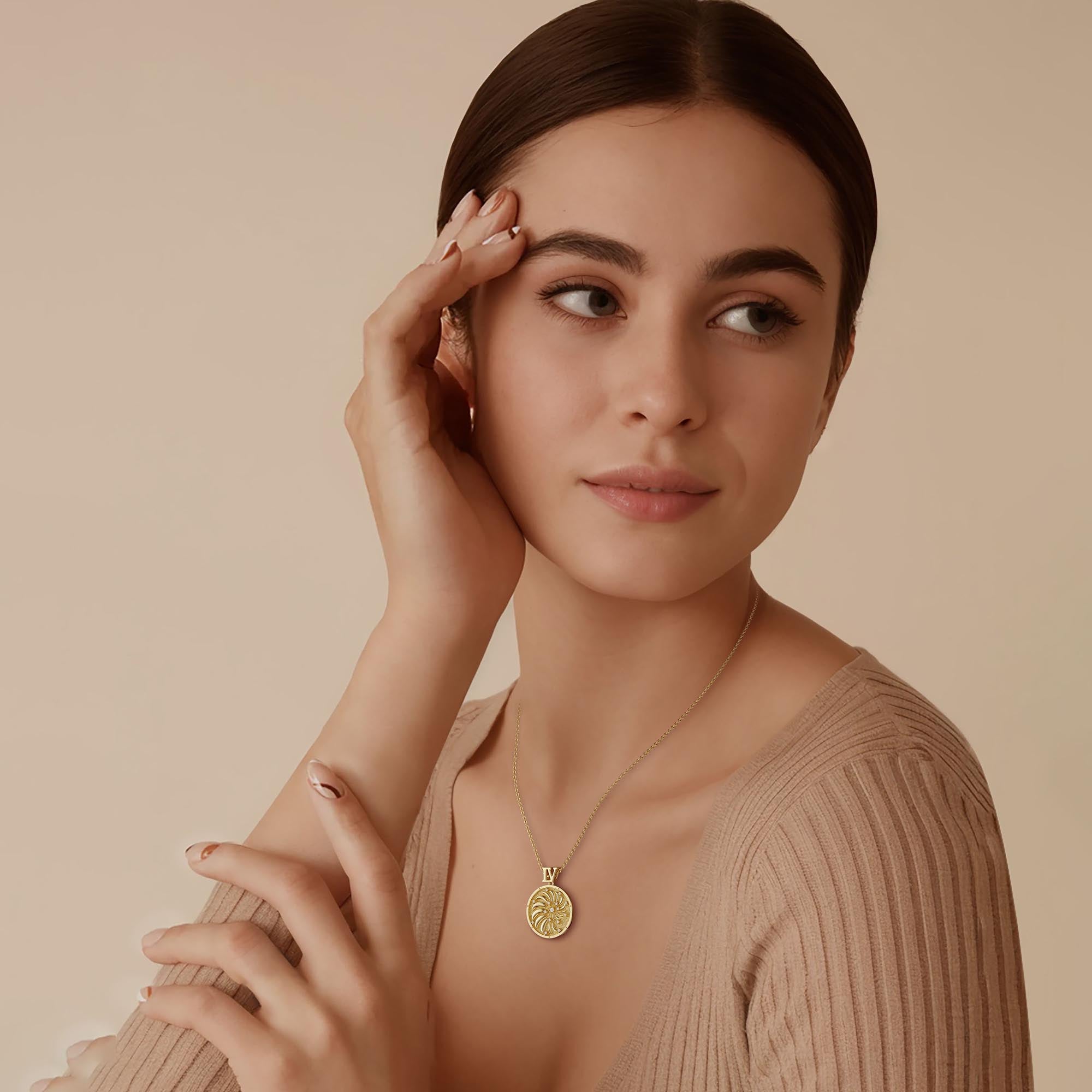 Promised Land Everyday Miracles Blessings Spiral Coin Medallion Necklace