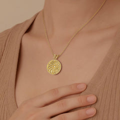 Promised Land Everyday Miracles Blessings Spiral Coin Medallion Necklace