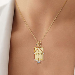 Personalized Cross Dome Engraved Necklace