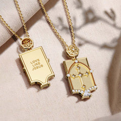 Love Like Jesus Cross Engraved Necklace