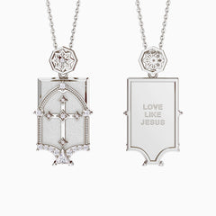 Love Like Jesus Cross Engraved Necklace