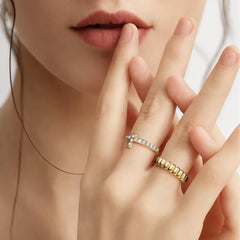 Eternal Setting Cross Two-piece Ring Set