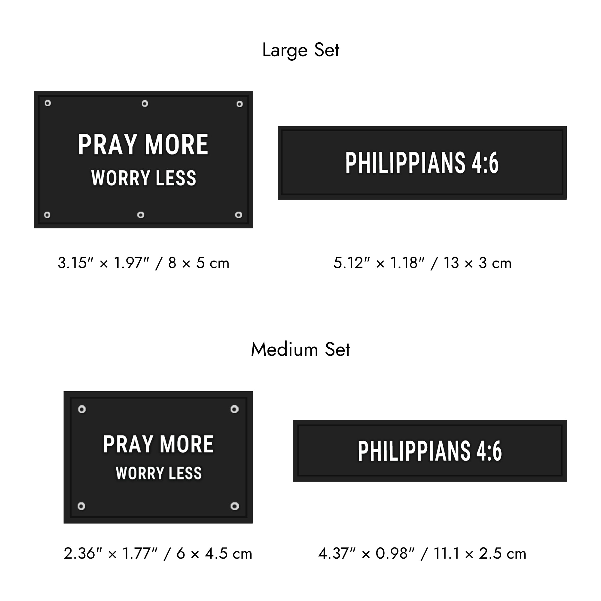 Faith-Inspired Statement Velcro Patch– Random Sets