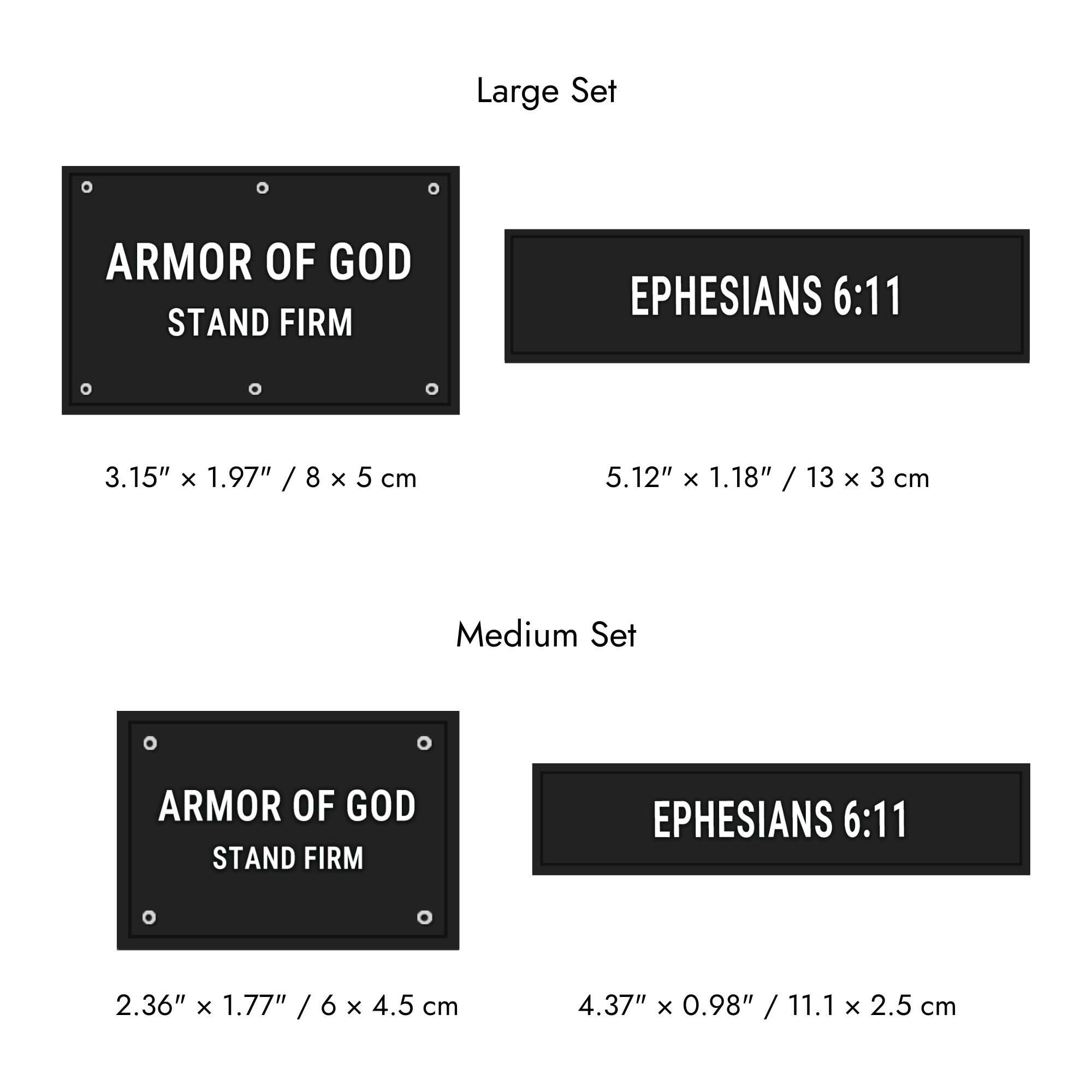 Faith-Inspired Statement Velcro Patch– Random Sets
