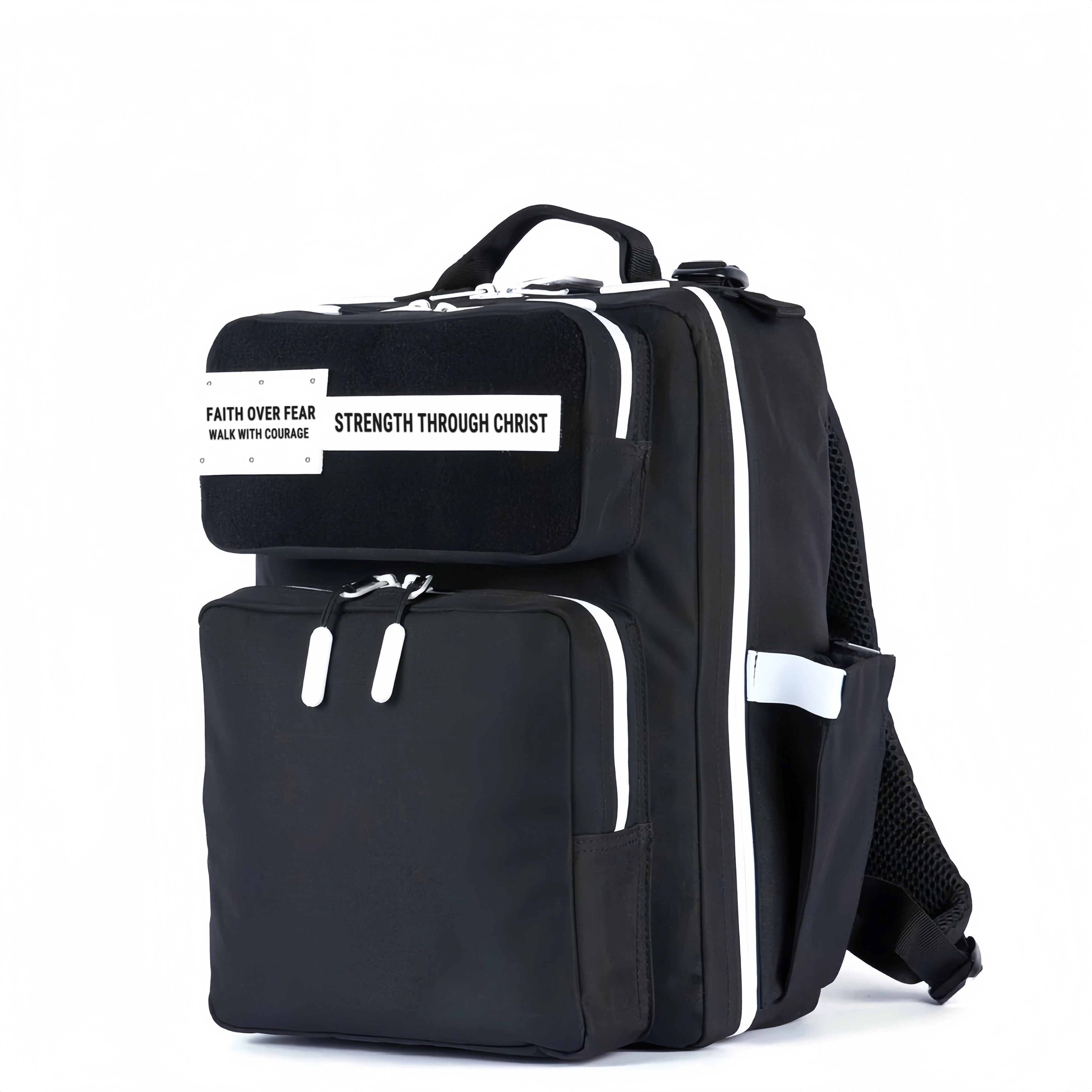 15L Backpack Alpha Black White Accents