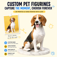Custom 3D Printed Pet Figurine From Your Photo | Hand-Painted Keepsake, They are part of your life, but you are their whole world. Keep their sweetest moments forever. Includes a hand-painting process video for your custom model.