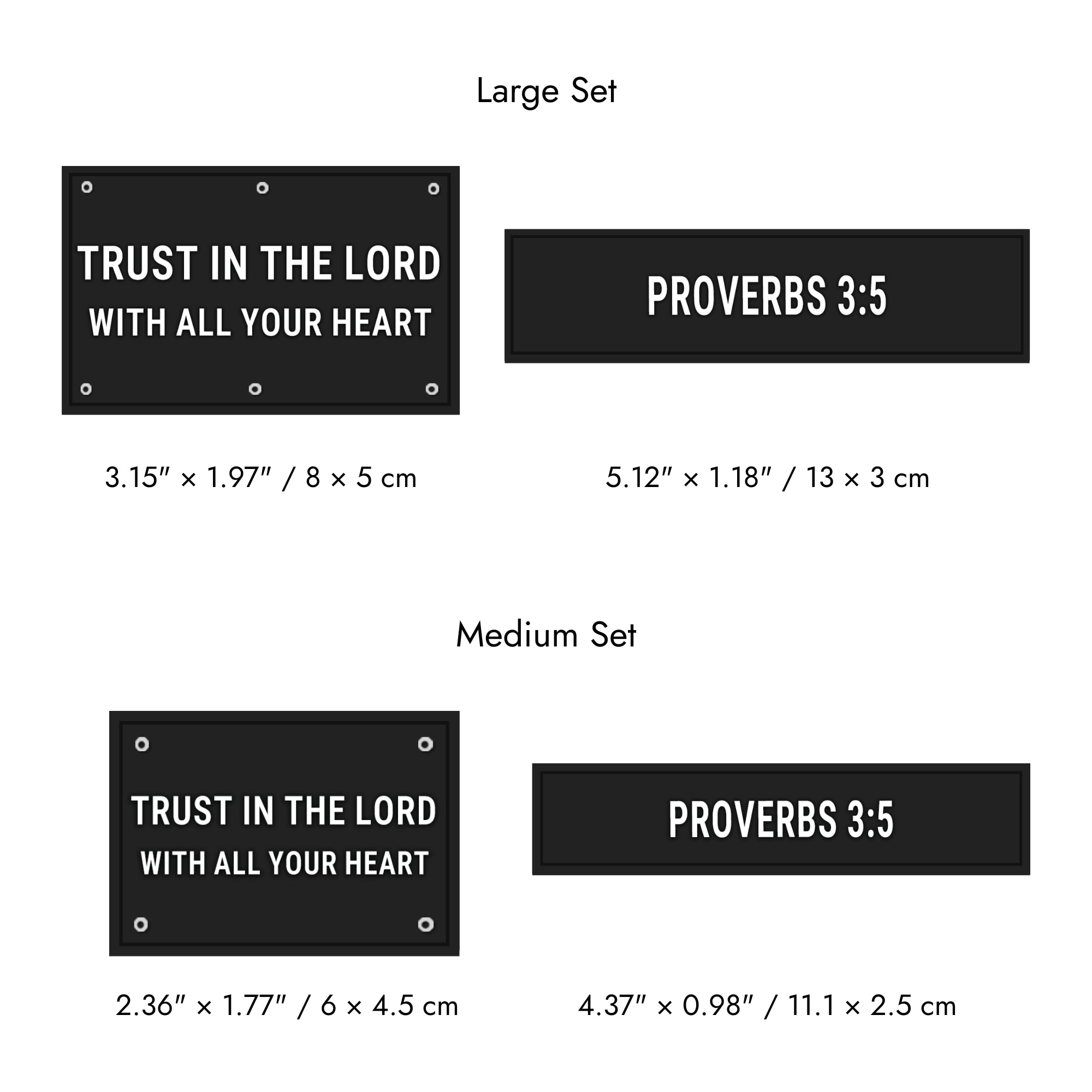 Faith-Inspired Statement Velcro Patch– Random Sets