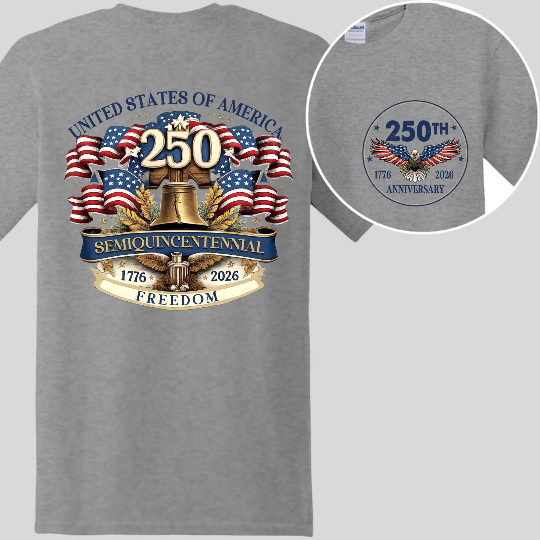 Men's Personalized United States 250 Years of Freedom Shirt
