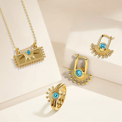 ‘Rise and Shine' Sunburst Hoop Earrings