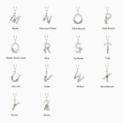 Blossom Letter A-Z Pendant Necklace