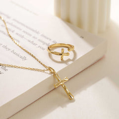 Liquid Cross Necklace