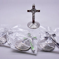 Alloy Cross Ornament Stand for Home, Office & Car Decor