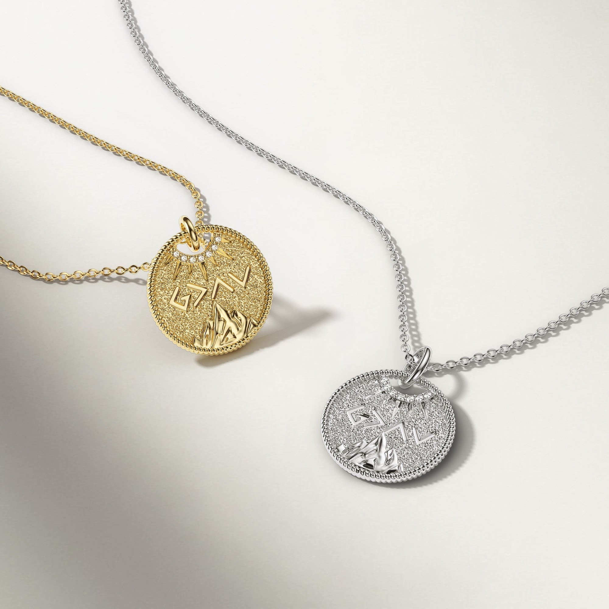Personalized Highs And Lows Gold Coin Necklace