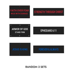 Faith-Inspired Statement Velcro Patch– Random Sets
