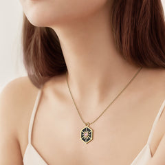 Radiate Love Enamel Token Necklace