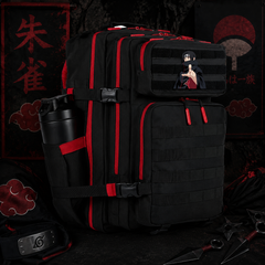 Leaf Village Anime Patch EDC Performance Backpack 35L / 45L - Black Red