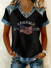 Women's 250th Anniversary Printed Short-Sleeved T-Shirt