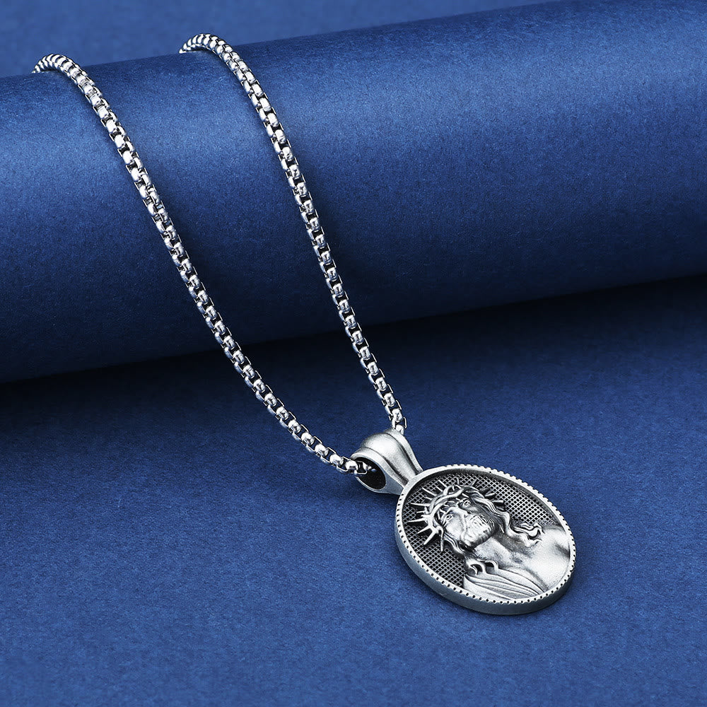the Jesus Crown of Thorns Amulet Necklace