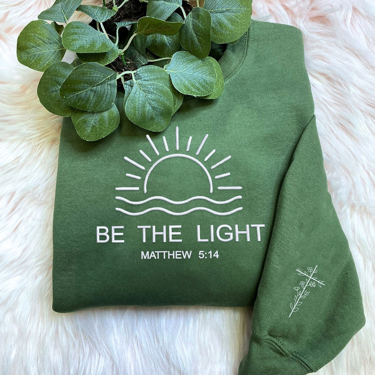 Embroidered Be The Light Mathew Sweatshirt