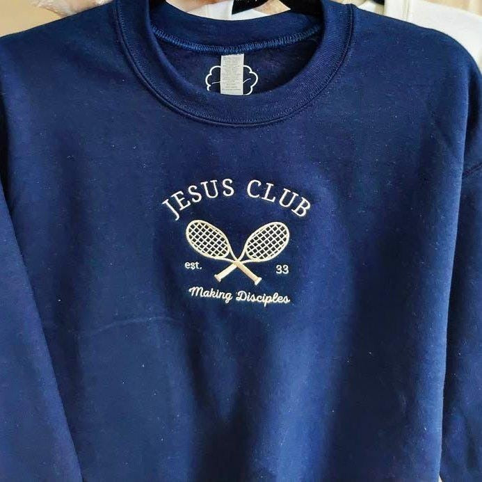 Embroidered Jesus Tennis Club Sweatshirt