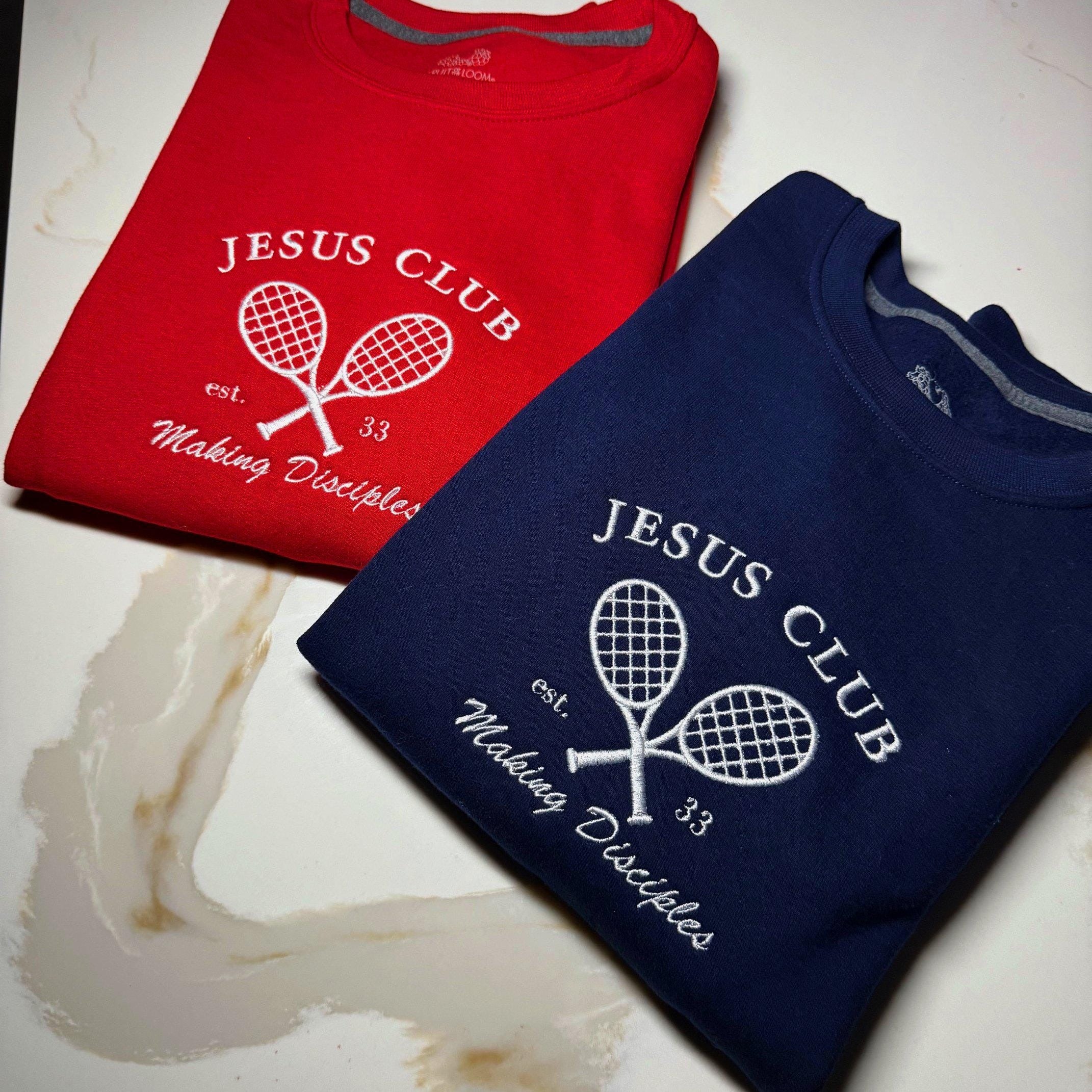 Embroidered Jesus Tennis Club Sweatshirt
