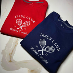 Embroidered Jesus Tennis Club Sweatshirt
