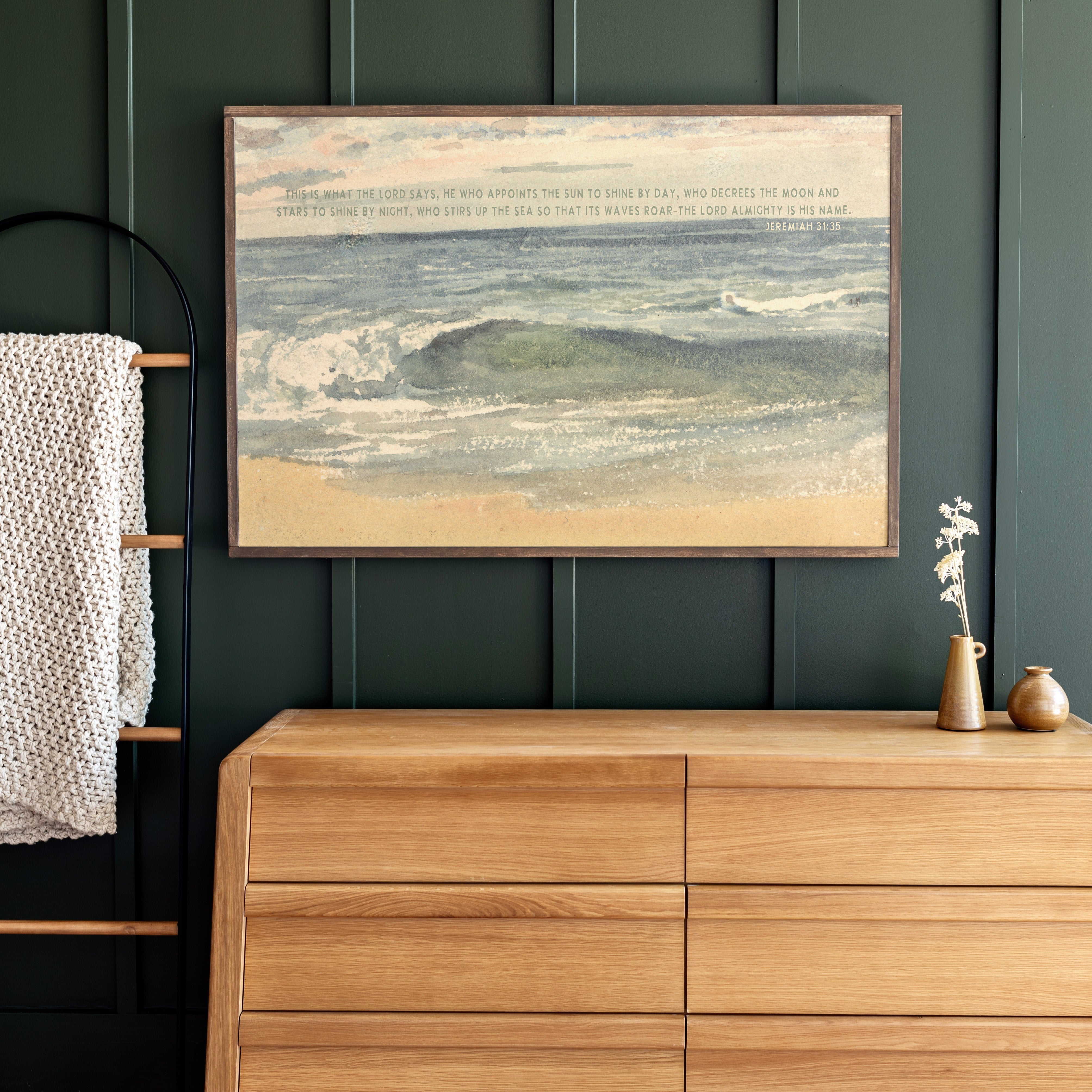 The Lord Almighty Is His Name | Framed Wooden Art - Horizontal