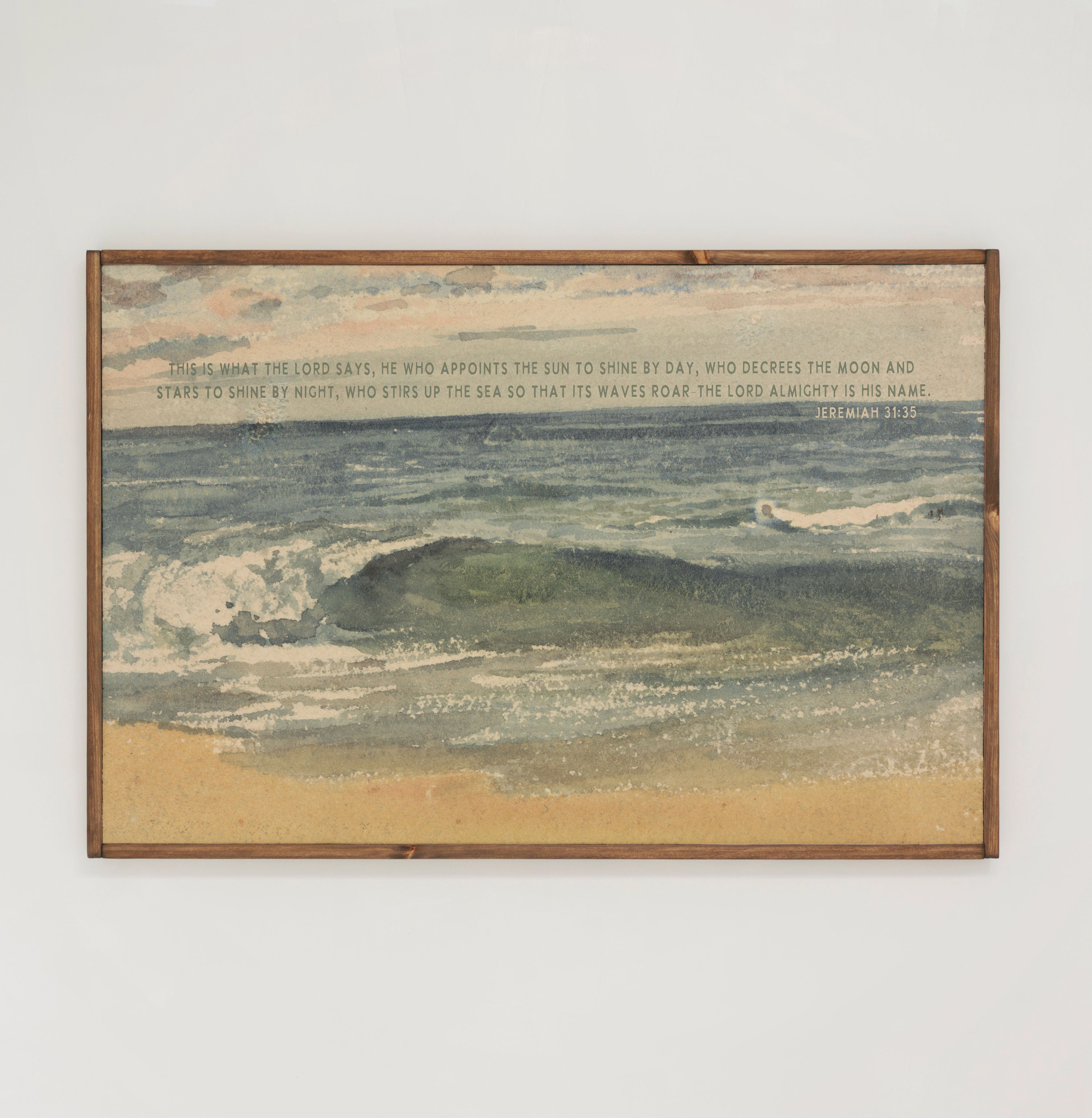 The Lord Almighty Is His Name | Framed Wooden Art - Horizontal