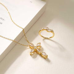 Sacred Jesus Fish Cross Pendant Necklace