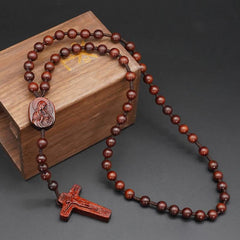 Quality Original Handmade Praying Rosary (Red Sandalwood/Ebony)