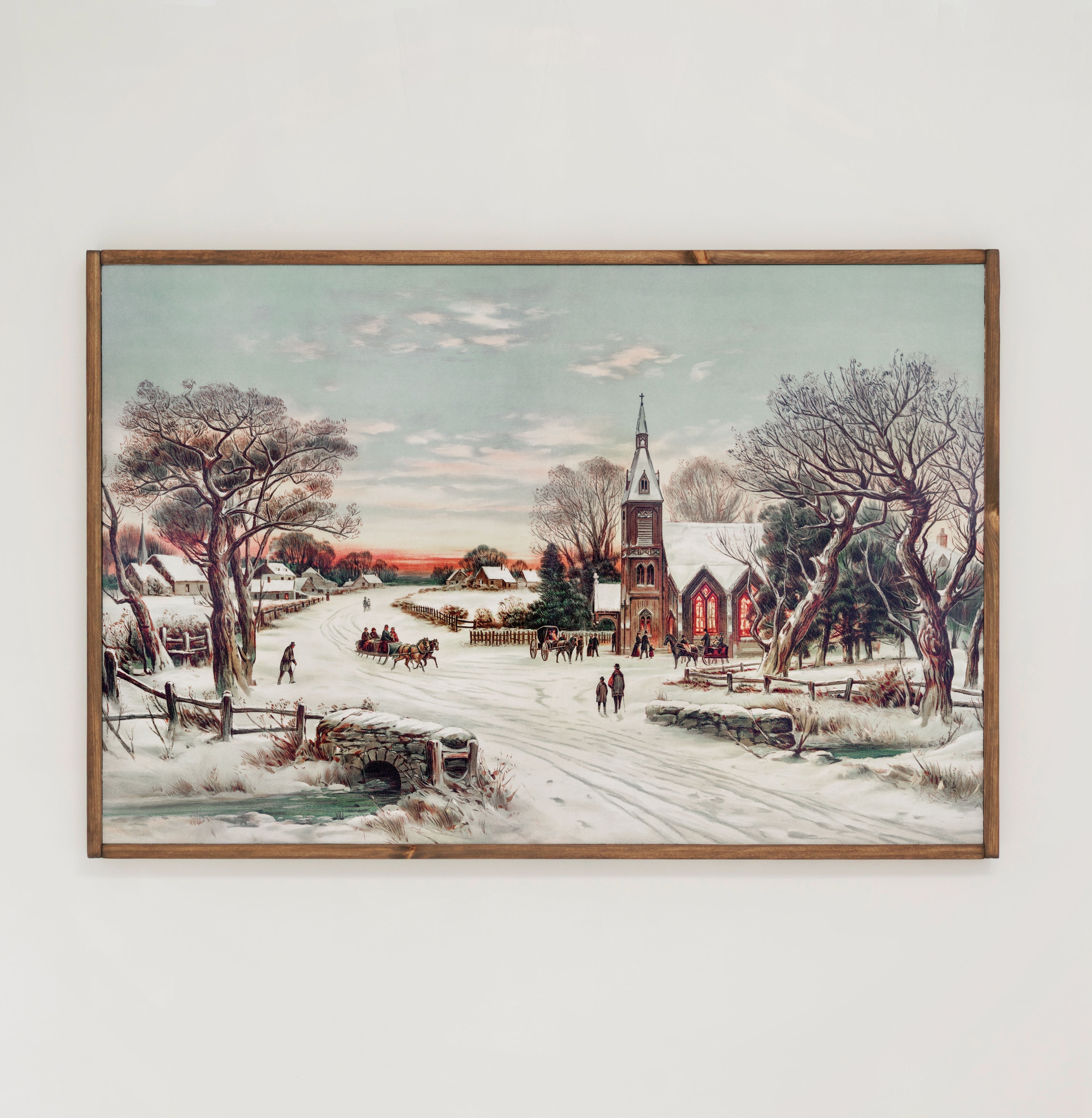 Our Savior Is Born | Framed Wooden Art - Horizontal