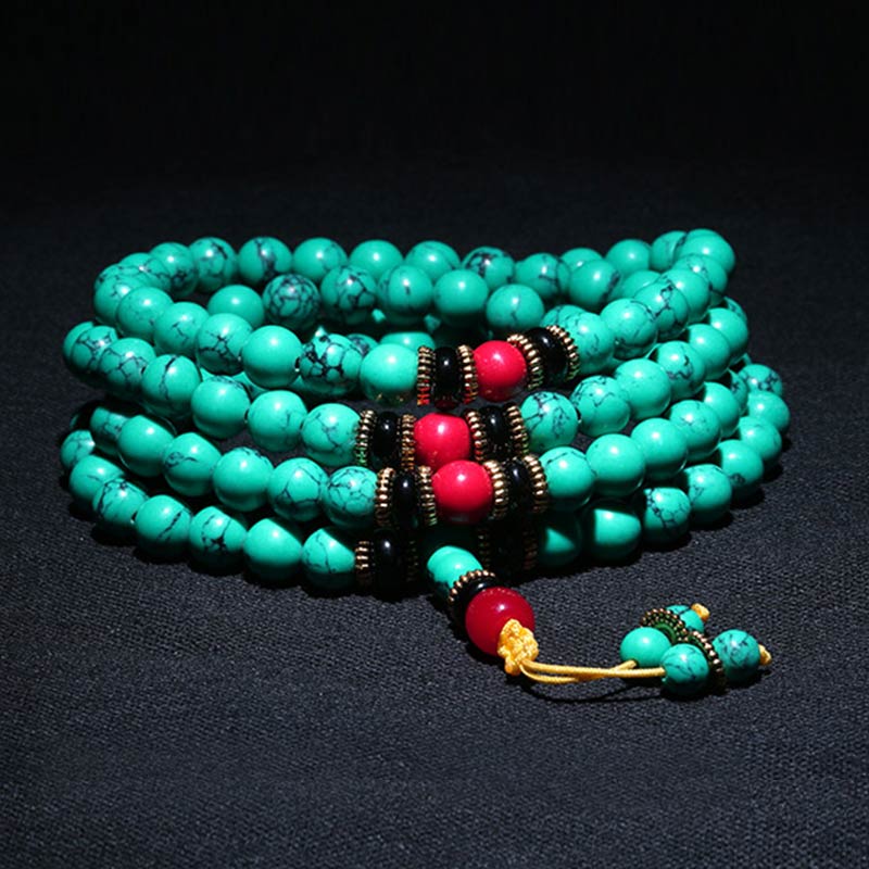 Faith Nova Tibetan Turquoise Healing Mala Bracelet