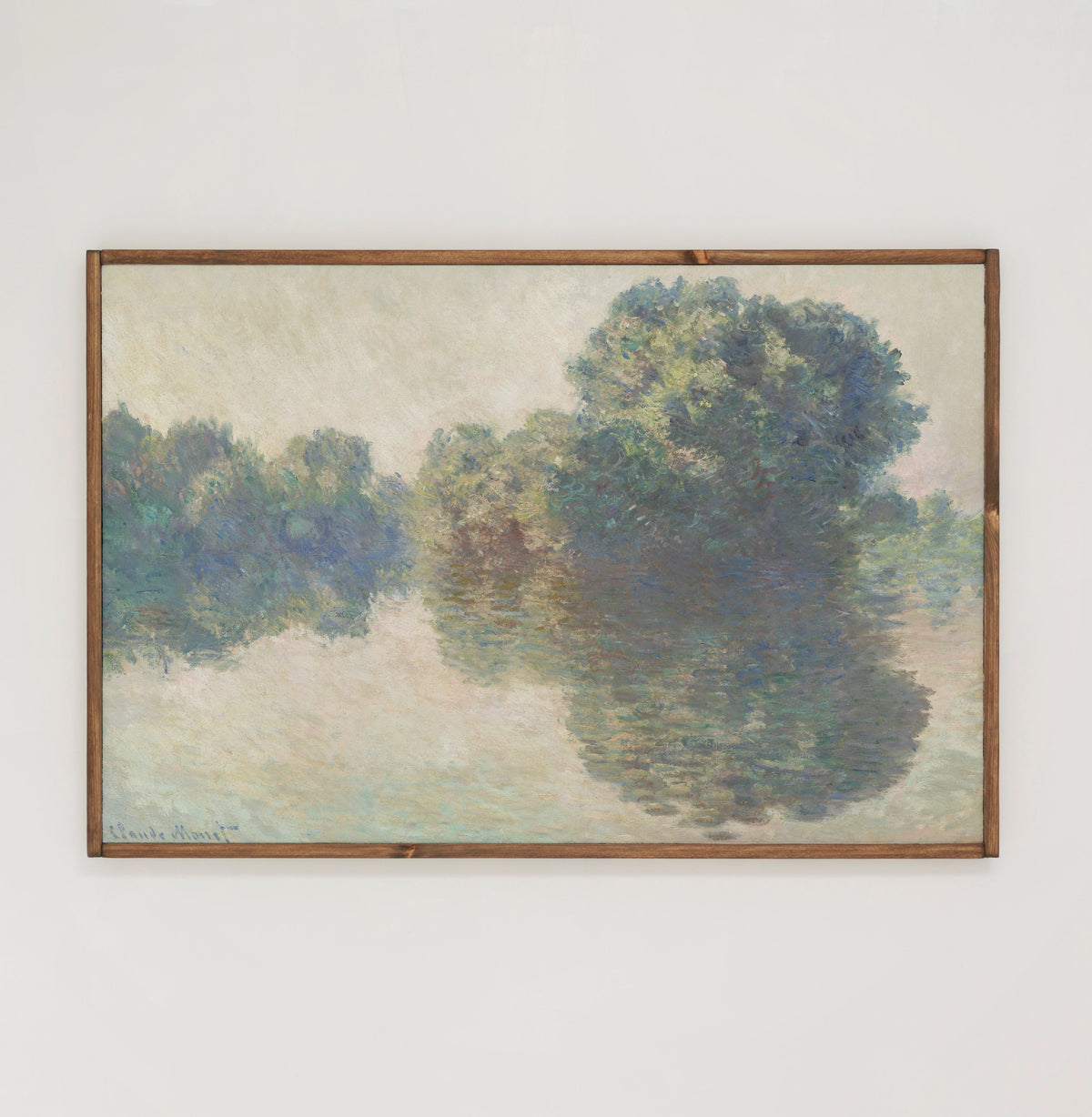 The Siene at Giverny | Framed Wooden Art - Horizontal
