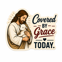 Covered By Grace Today, Adhesive-Free Magnetic Design, Suitable for Car Doors & Trunks