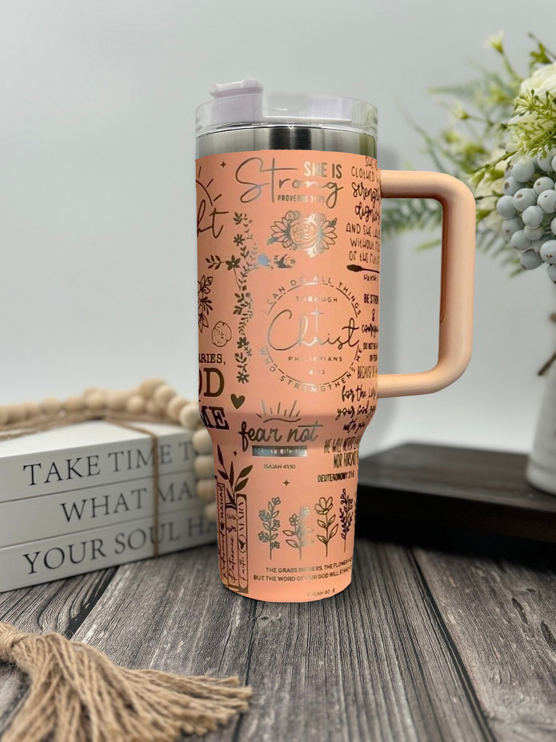 Christian Faith Jesus Tumbler With Handle 30oz