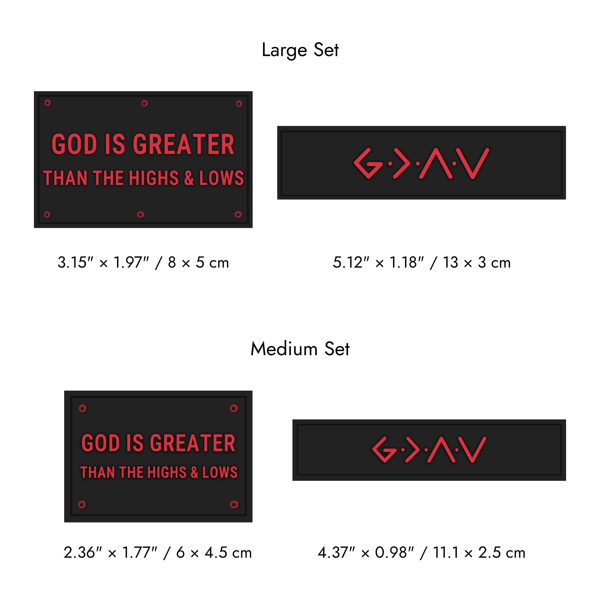 Faith-Inspired Statement Velcro Patch– Random Sets